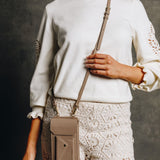 Hestia Crossbody Phone Holster Set - Taupe - Crossbody Set- My Armadura