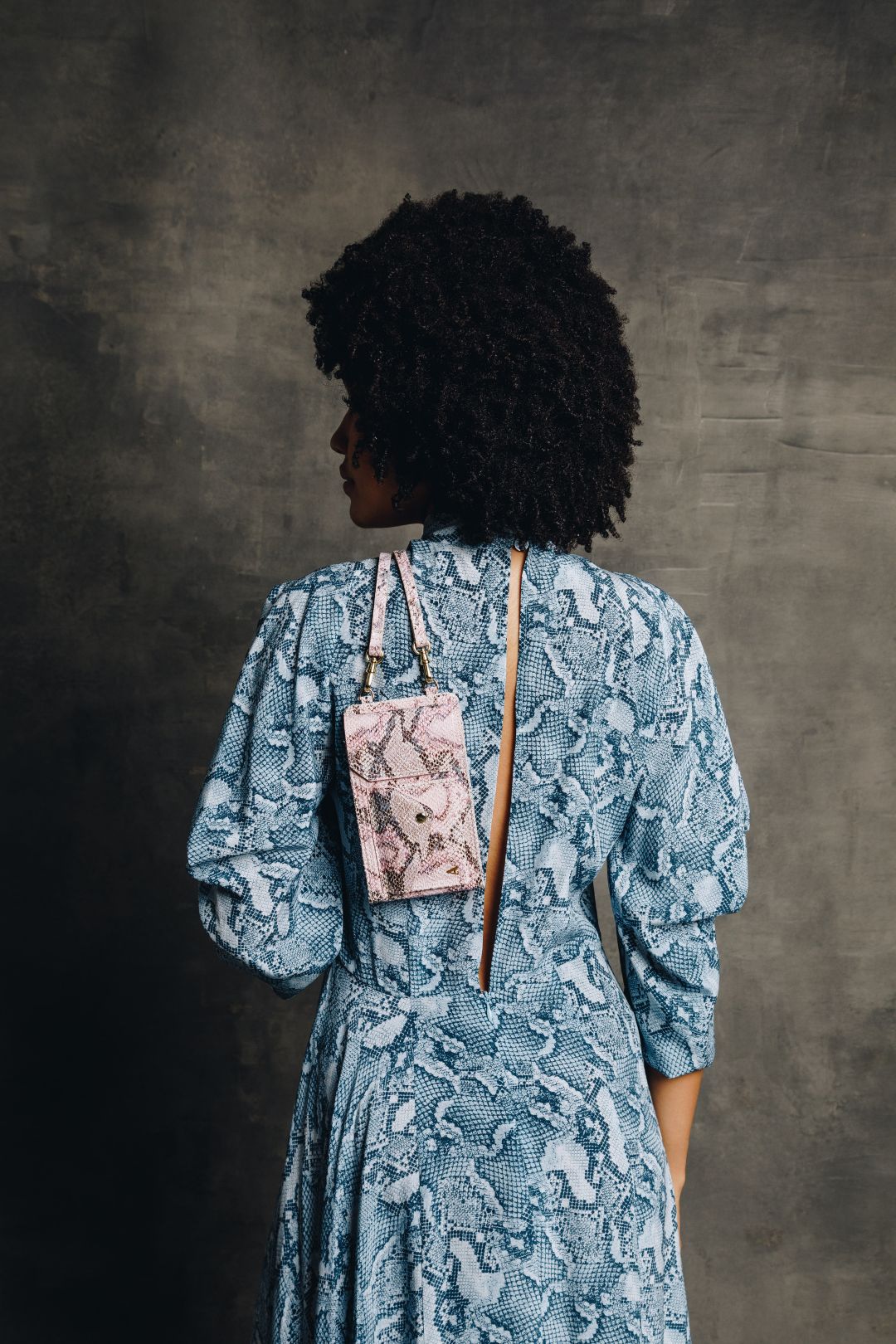 Hestia Crossbody Phone Holster Set - Pink Python - Crossbody Set- My Armadura