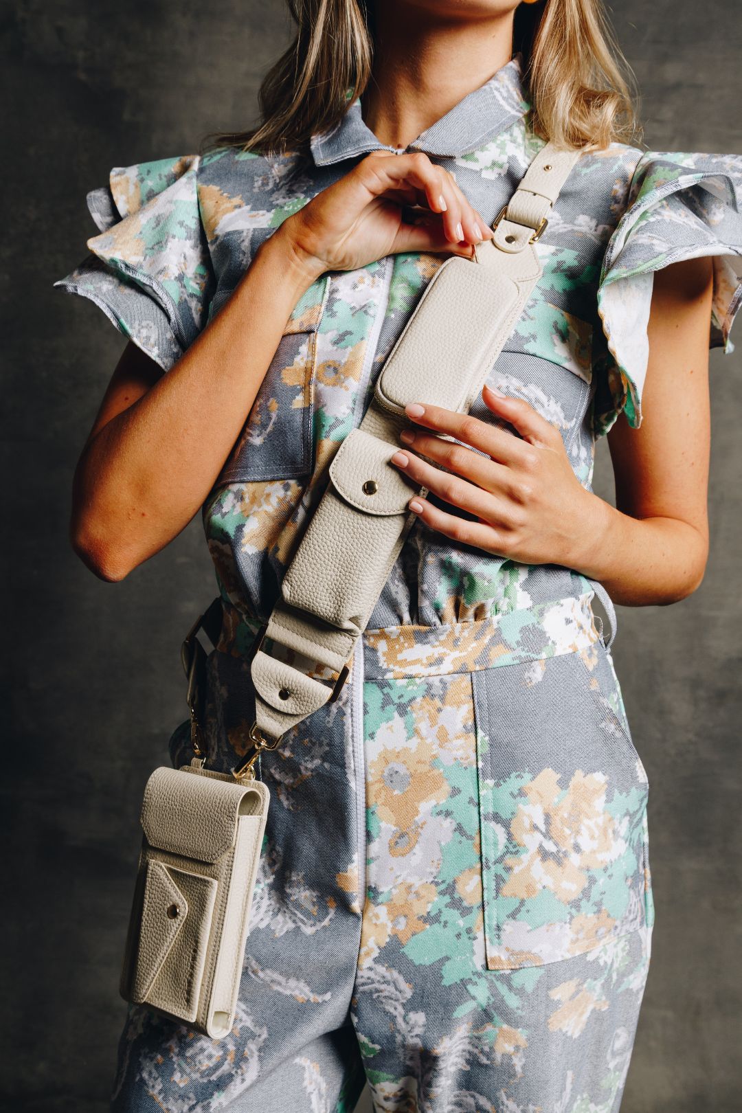 Athena Crossbody Phone Holster Set - Créme - Crossbody Set- My Armadura