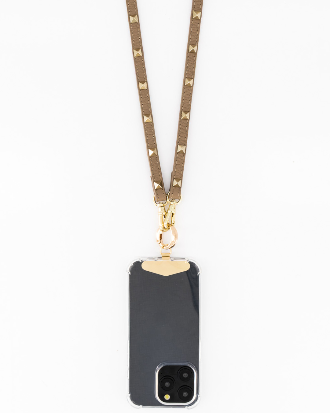 Minerva Crossbody Phone Strap with Clip - Taupe - Crossbody Set- My Armadura