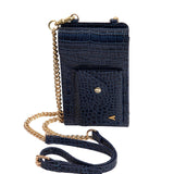 Maia Crossbody Phone Holster Set - Blue Croc - Crossbody Set- My Armadura