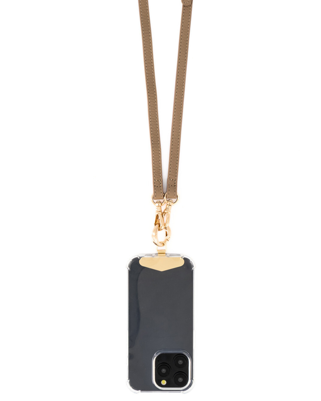 Hestia Crossbody Phone Strap with Clip - Taupe - Crossbody Set- My Armadura