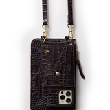 Hestia Crossbody Combo - Black Croc - Crossbody Combo- My Armadura