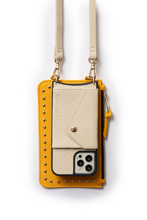 Diana Mini Stud Pouch - Yellow - Pouch- My Armadura