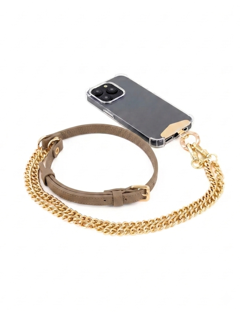 Maia Crossbody Phone Strap with Clip - Taupe - Crossbody Set- My Armadura
