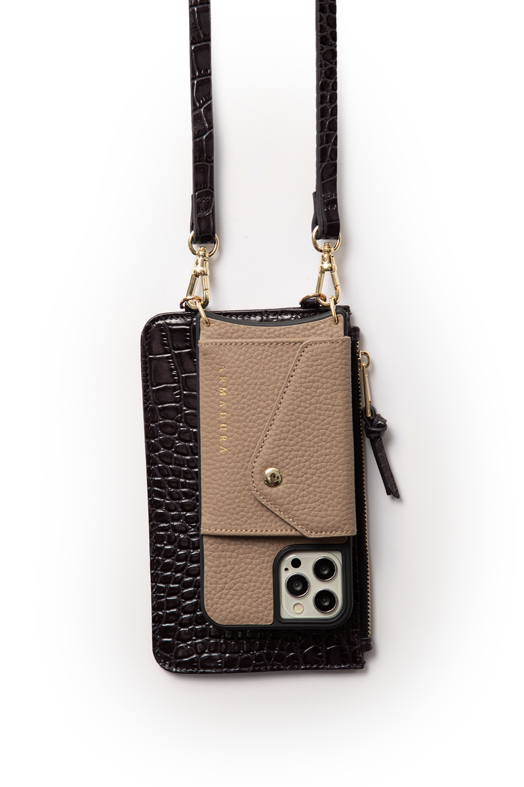 Hestia Pouch - Black Croc - Pouch- My Armadura