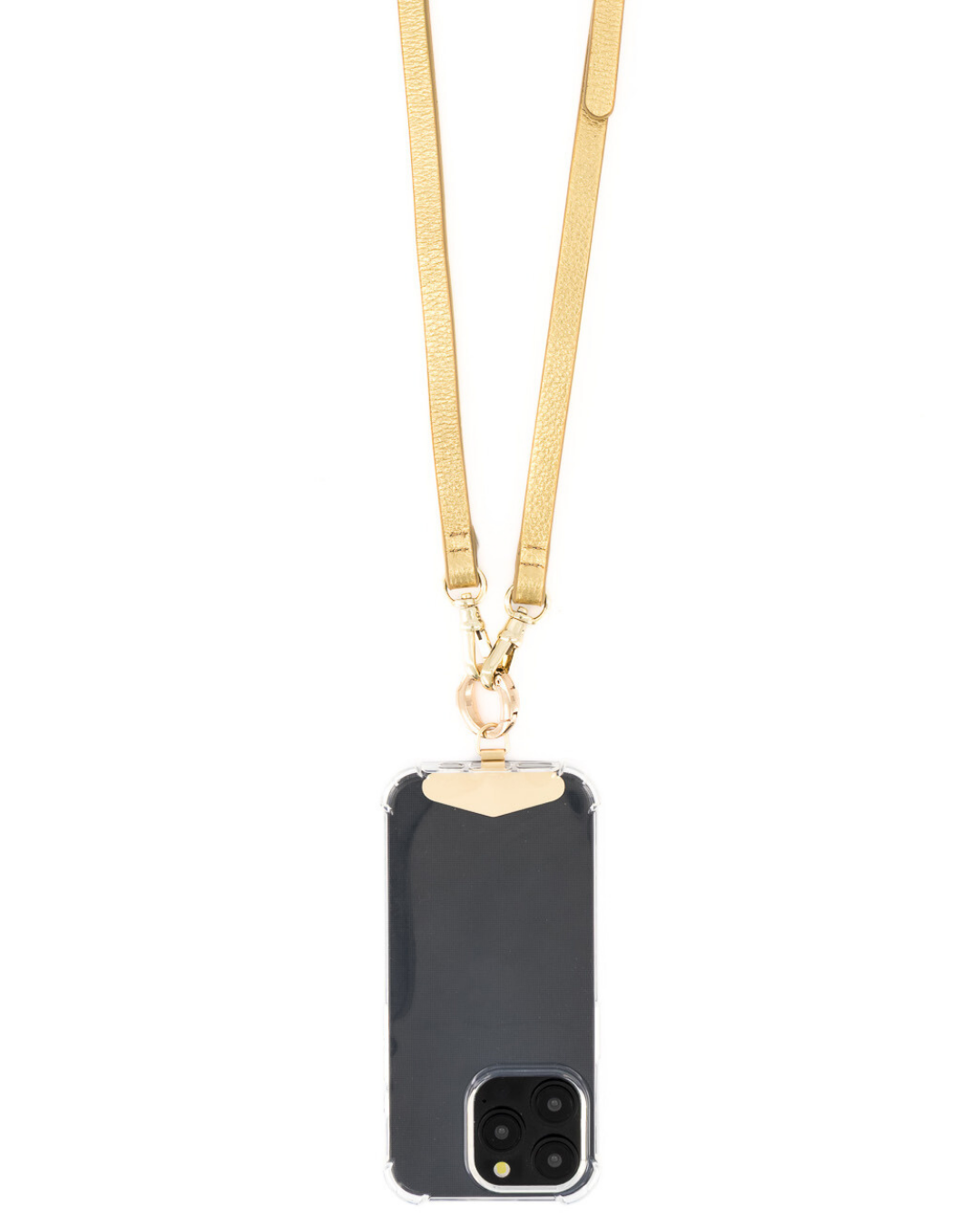 Hestia Crossbody Phone Strap with Clip - Metallic Gold - Crossbody Set- My Armadura