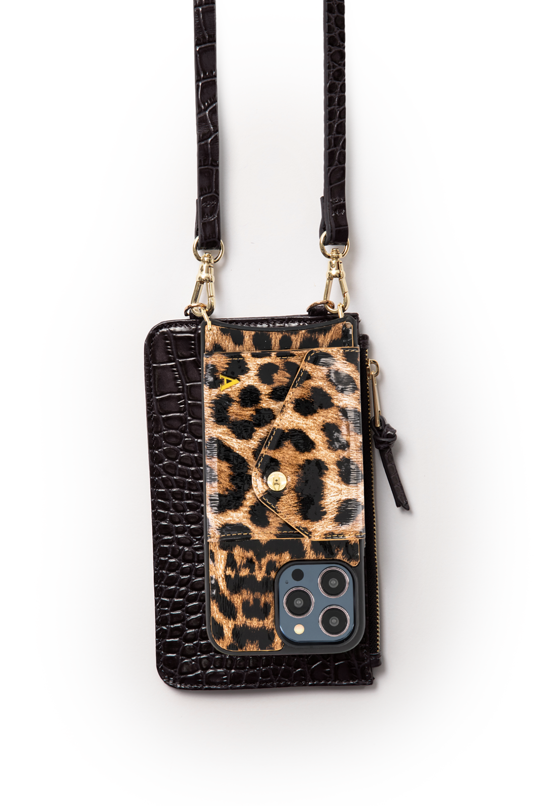 Hestia Pouch - Black Croc - Pouch- My Armadura