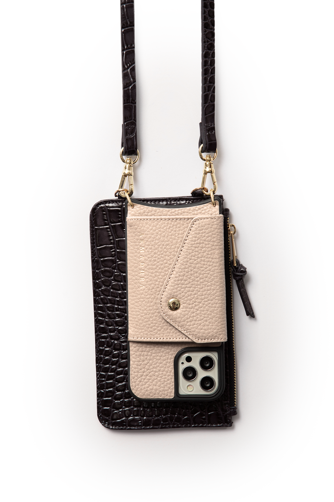 Hestia Pouch - Black Croc - Pouch- My Armadura