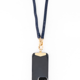 Hestia Crossbody Phone Strap with Clip - Blue Croc - Crossbody Set- My Armadura