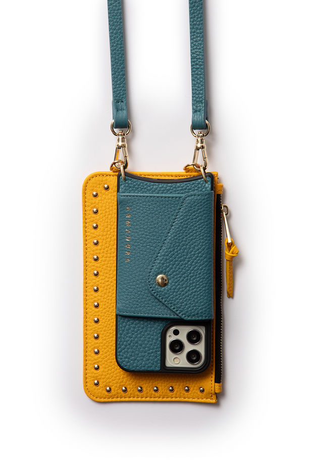 Diana Mini Stud Pouch - Yellow - Pouch- My Armadura