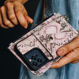 Maia Crossbody iPhone Combo - Pink Python - Crossbody Combo- My Armadura