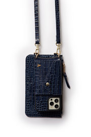 Hestia Pouch - Blue Croc - Pouch- My Armadura