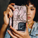 Maia Crossbody iPhone Combo - Pink Python - Crossbody Combo- My Armadura