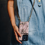 Maia Crossbody iPhone Set - Pink Python - Crossbody Set- My Armadura