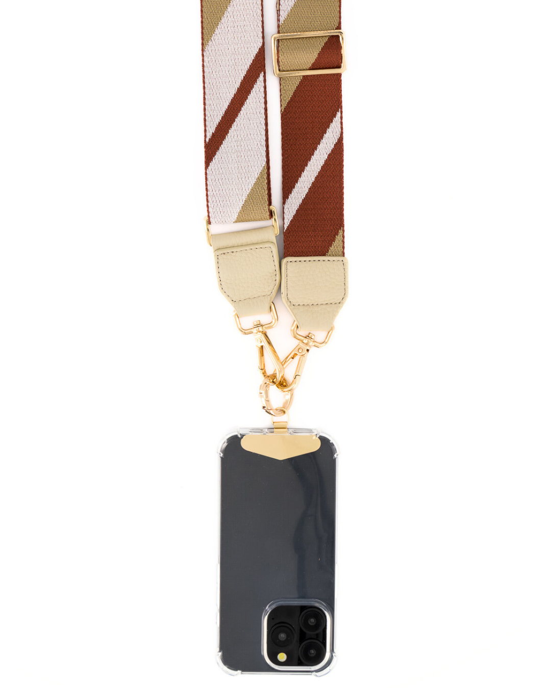 Juno Crossbody Phone Strap with Clip - Creme - Crossbody Set- My Armadura