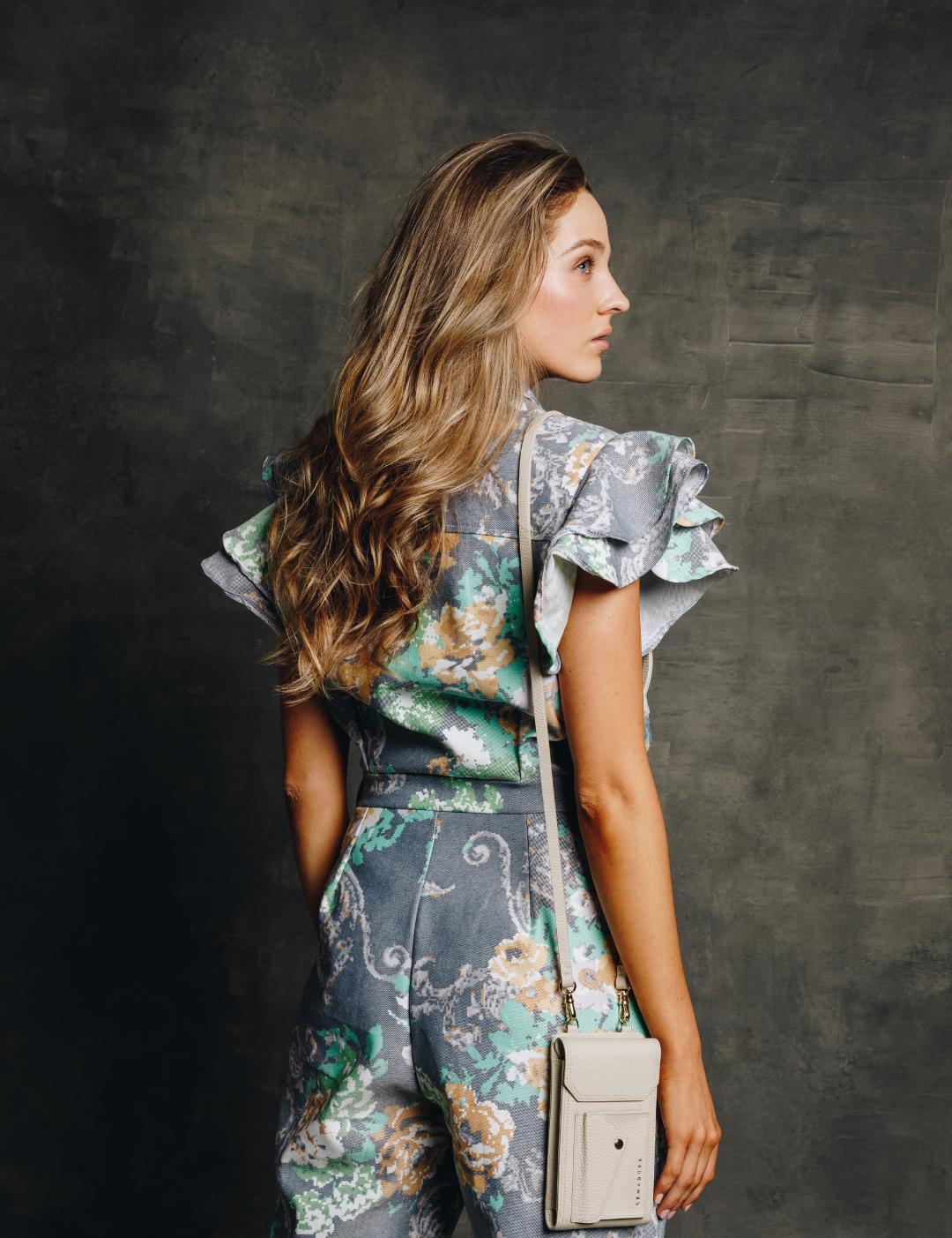 Hestia Crossbody Phone Holster Set - Créme - Crossbody Set- My Armadura