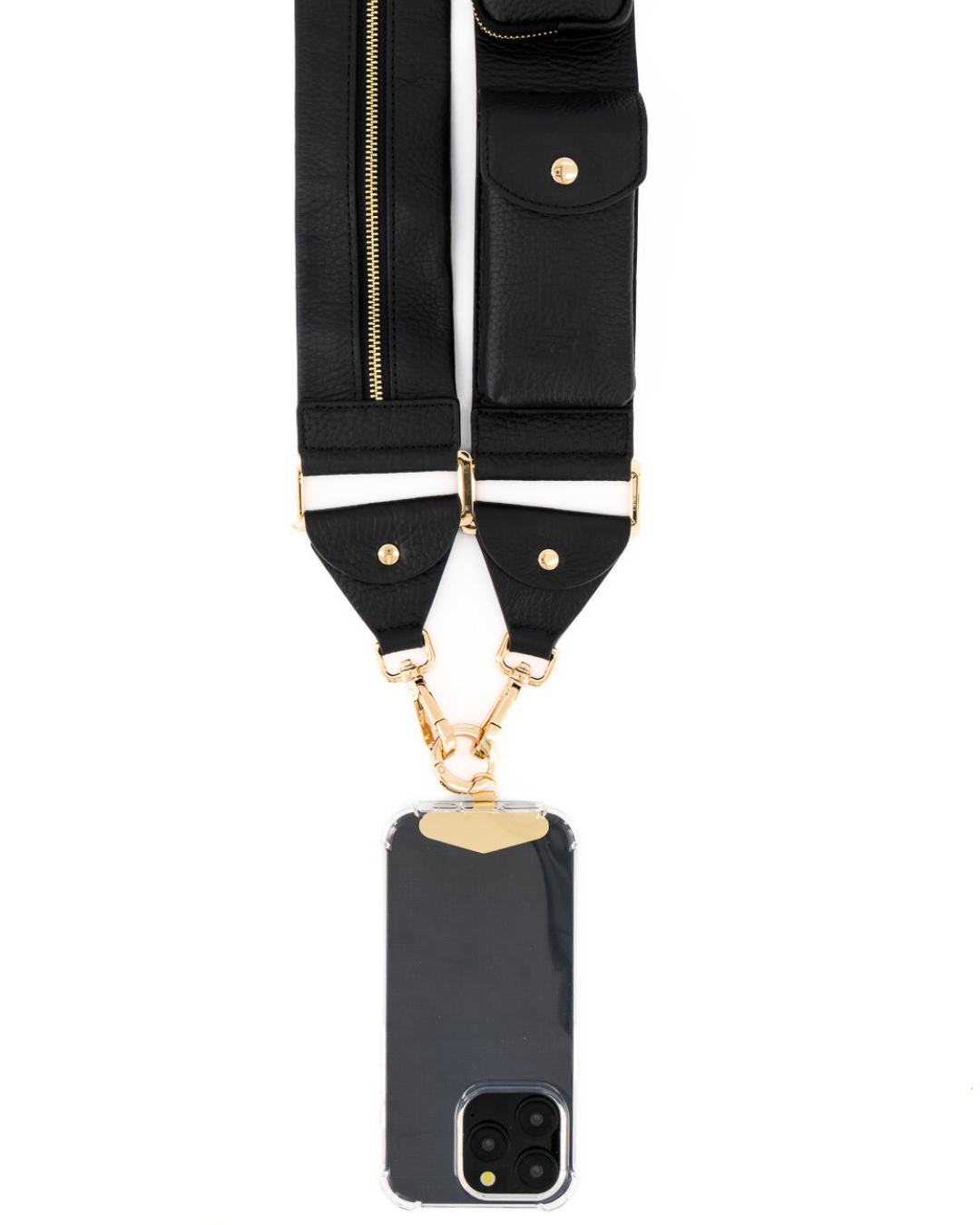 Athena Crossbody Phone Strap with Clip - Black - Crossbody Set- My Armadura
