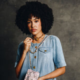 Maia Crossbody Phone Holster Set - Pink Python - Crossbody Set- My Armadura
