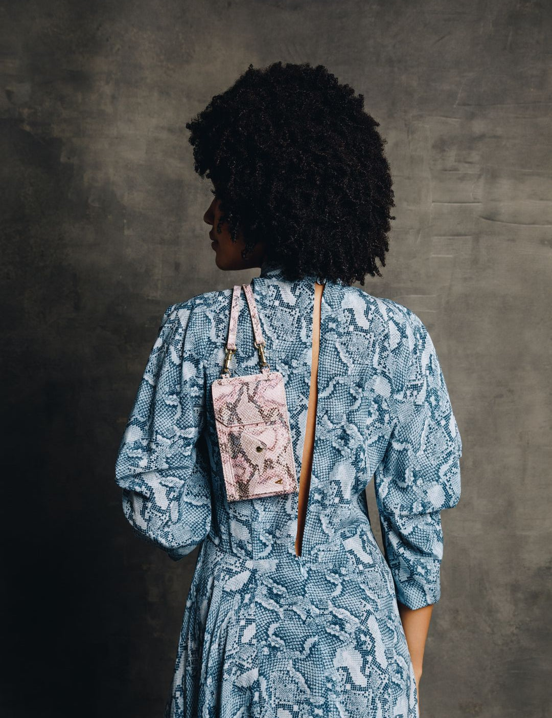 Hestia Crossbody Phone Holster Set - Pink Python - Crossbody Set- My Armadura