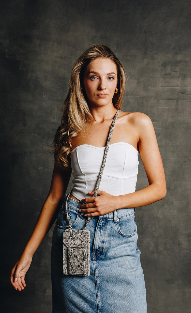Premium Leather Hestia Crossbody iPhone Combo in Python - Crossbody Combo- My Armadura