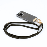 Hestia Crossbody Phone Strap with Clip - Black Croc - Crossbody Set- My Armadura