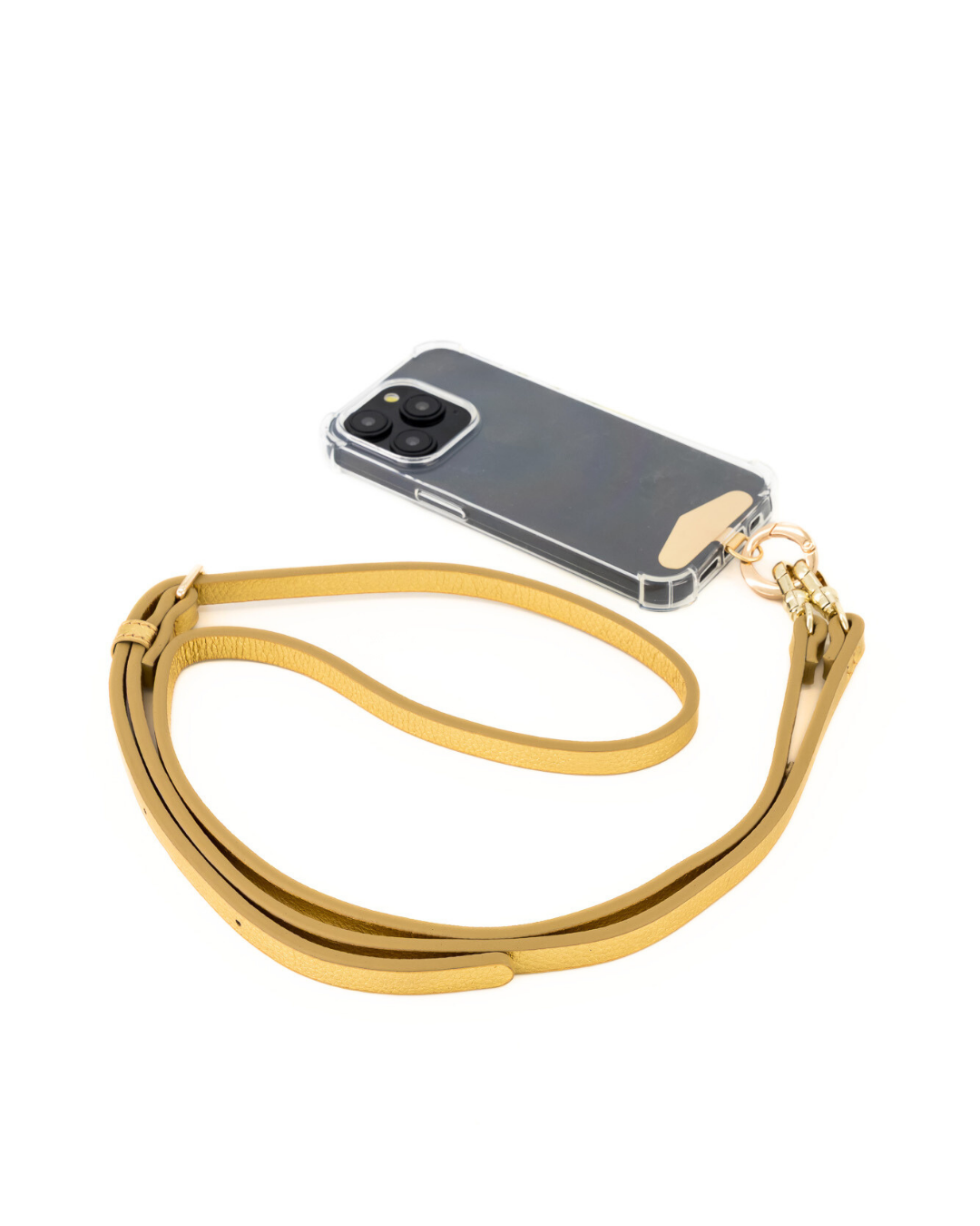 Hestia Crossbody Phone Strap with Clip - Metallic Gold - Crossbody Set- My Armadura