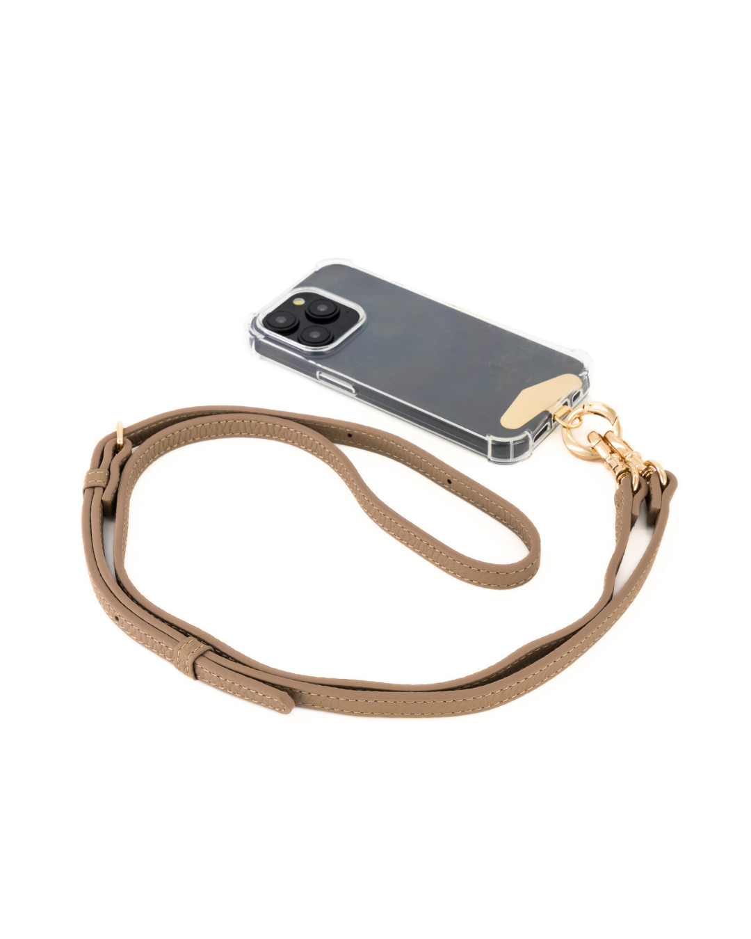Hestia Crossbody Phone Strap with Clip - Taupe - Crossbody Set- My Armadura
