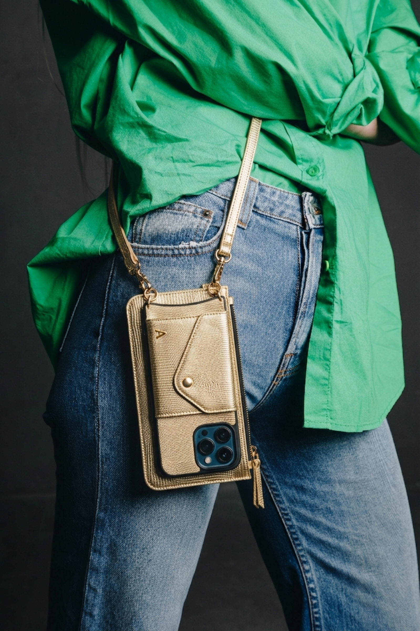 Hestia Crossbody iPhone Combo - Sunscale Gold - Crossbody Combo- My Armadura
