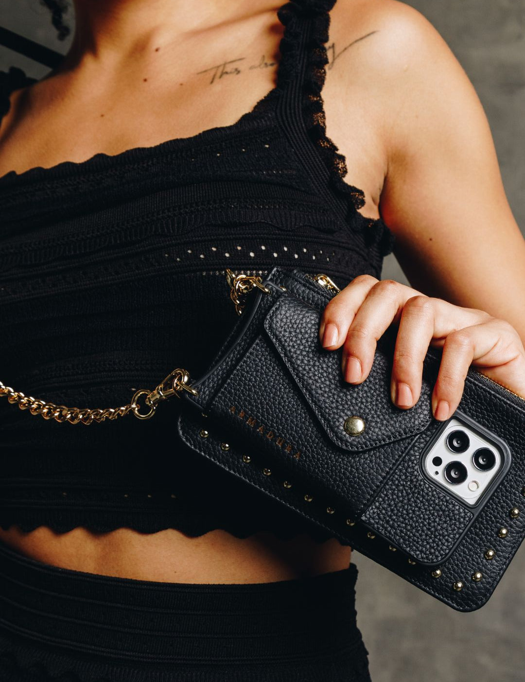 Maia Crossbody iPhone Combo - Black - Crossbody Combo- My Armadura