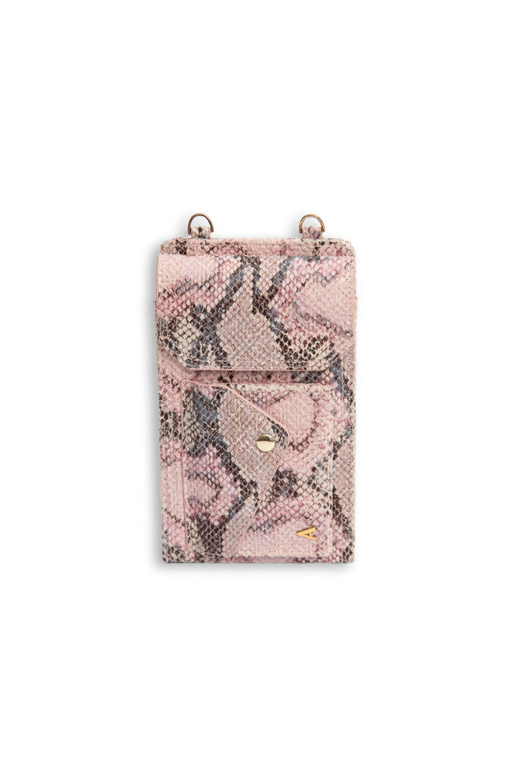 Maia Crossbody Phone Holster Set - Pink Python - Crossbody Set- My Armadura