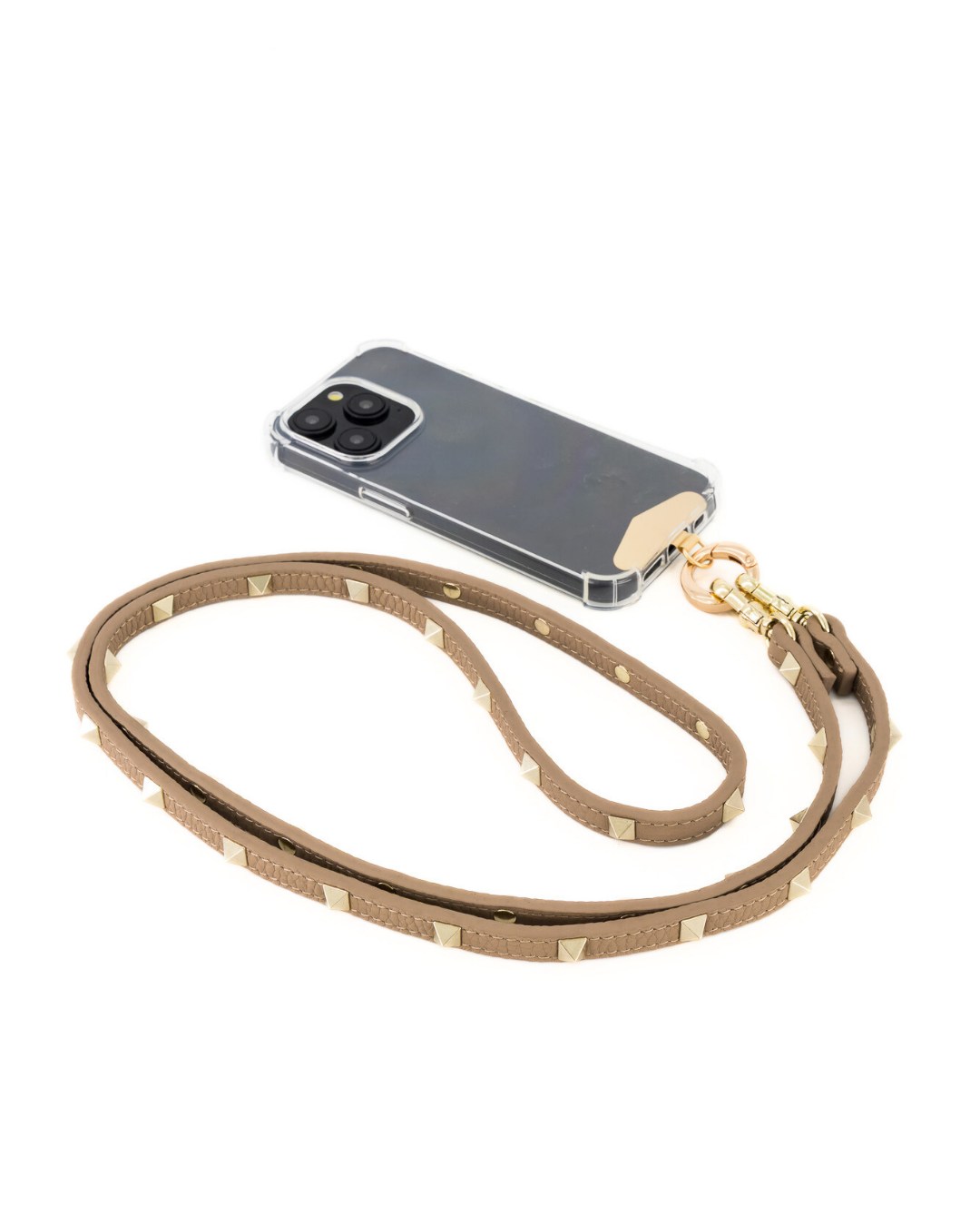 Minerva Crossbody Phone Strap with Clip - Taupe - Crossbody Set- My Armadura