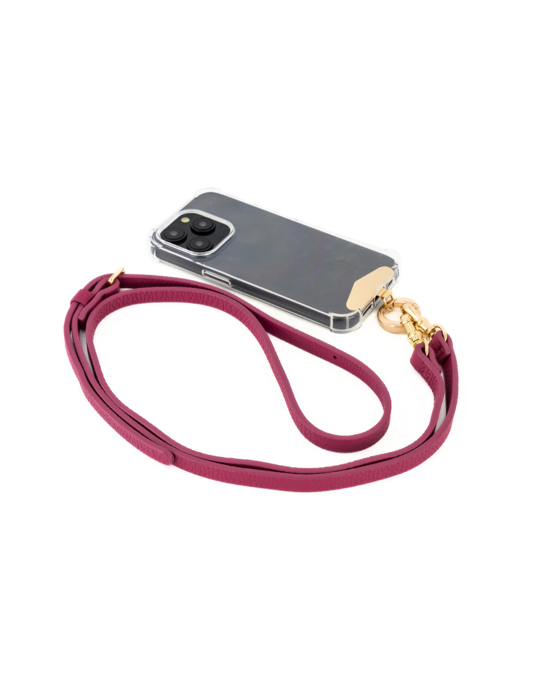 Hestia Crossbody Phone Strap with Clip - Fuchsia - Crossbody Set- My Armadura