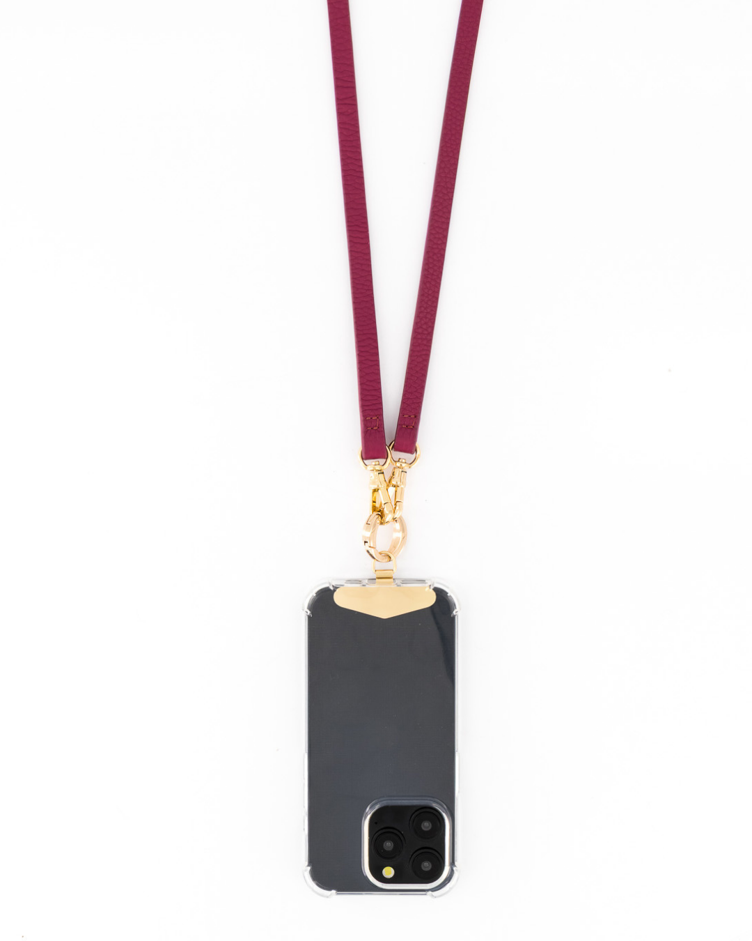 Hestia Crossbody Phone Strap with Clip - Fuchsia - Crossbody Set- My Armadura