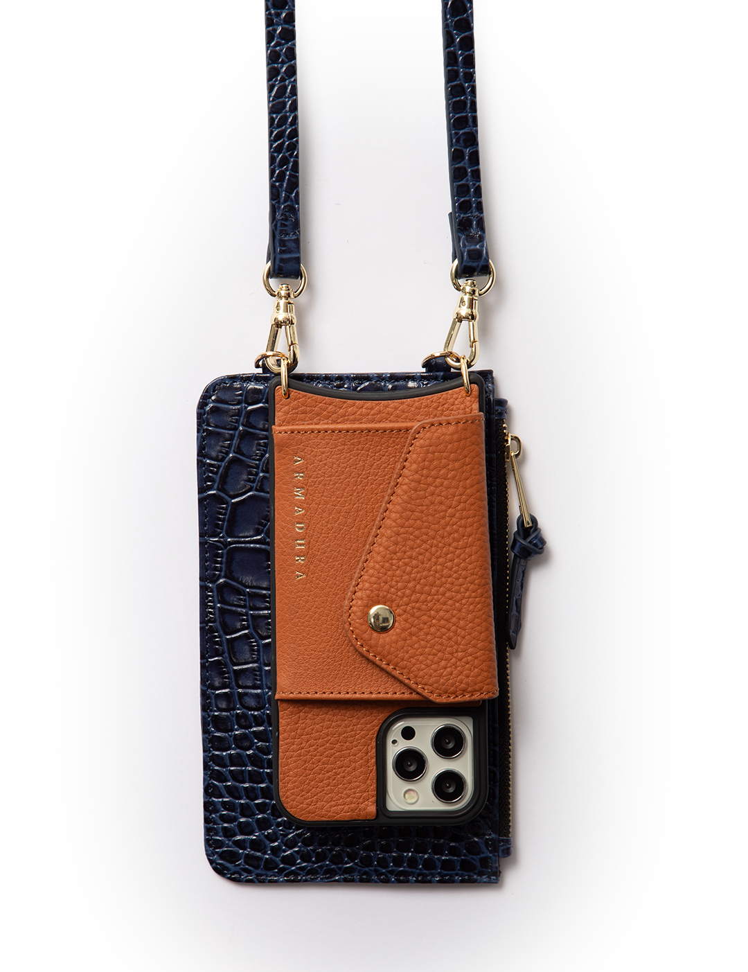 Hestia Pouch - Blue Croc - Pouch- My Armadura