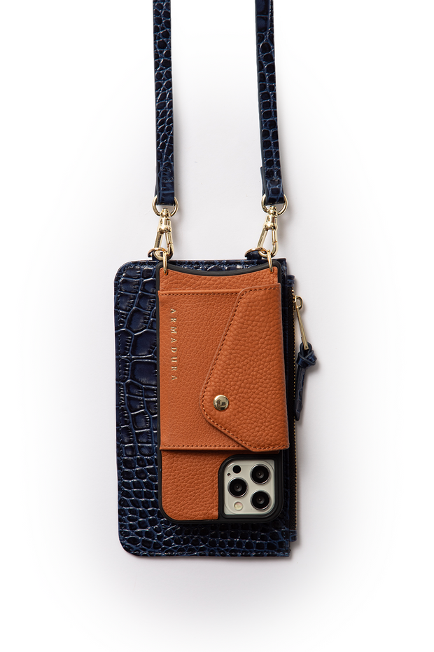 Hestia Pouch - Blue Croc - Pouch- My Armadura