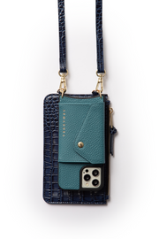 Hestia Pouch - Blue Croc - Pouch- My Armadura