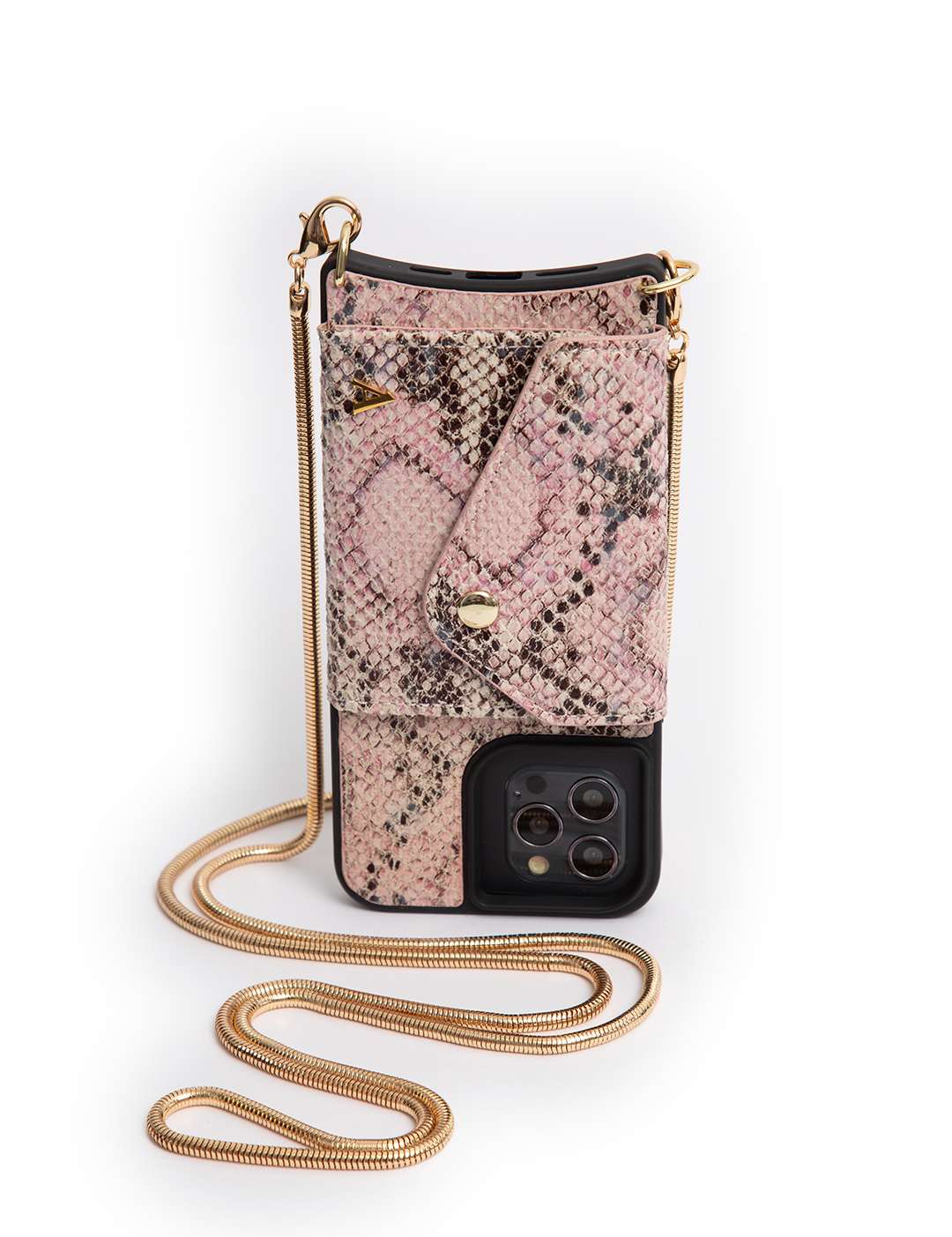 Aphrodite Crossbody iPhone Set - Pink Python - Crossbody Set- My Armadura