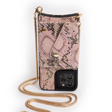 Aphrodite Crossbody iPhone Set - Pink Python - Crossbody Set- My Armadura