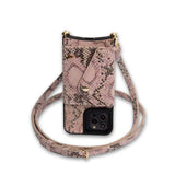 Hestia Crossbody iPhone Set - Pink Python - Crossbody Set- My Armadura