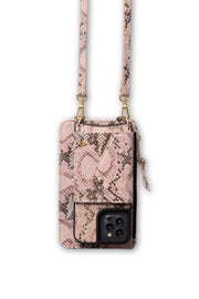 Hestia Crossbody iPhone Combo - Pink Python - Crossbody Combo- My Armadura