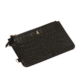 Hestia Pouch - Black Croc