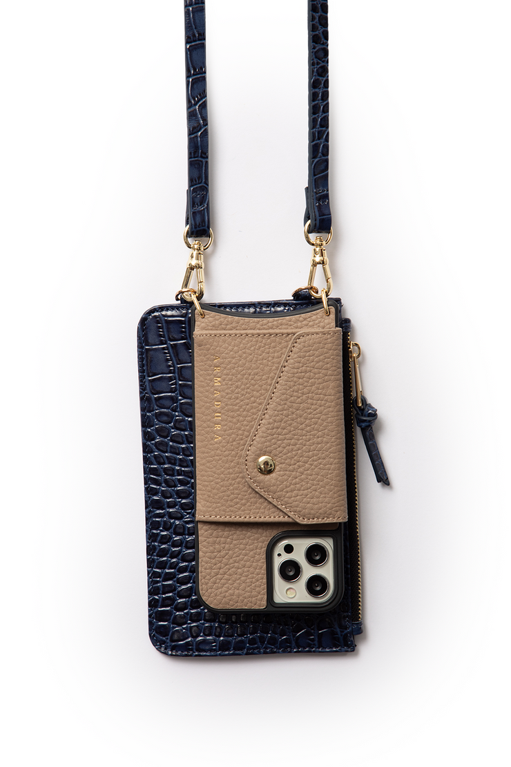 Hestia Pouch - Blue Croc - Pouch- My Armadura