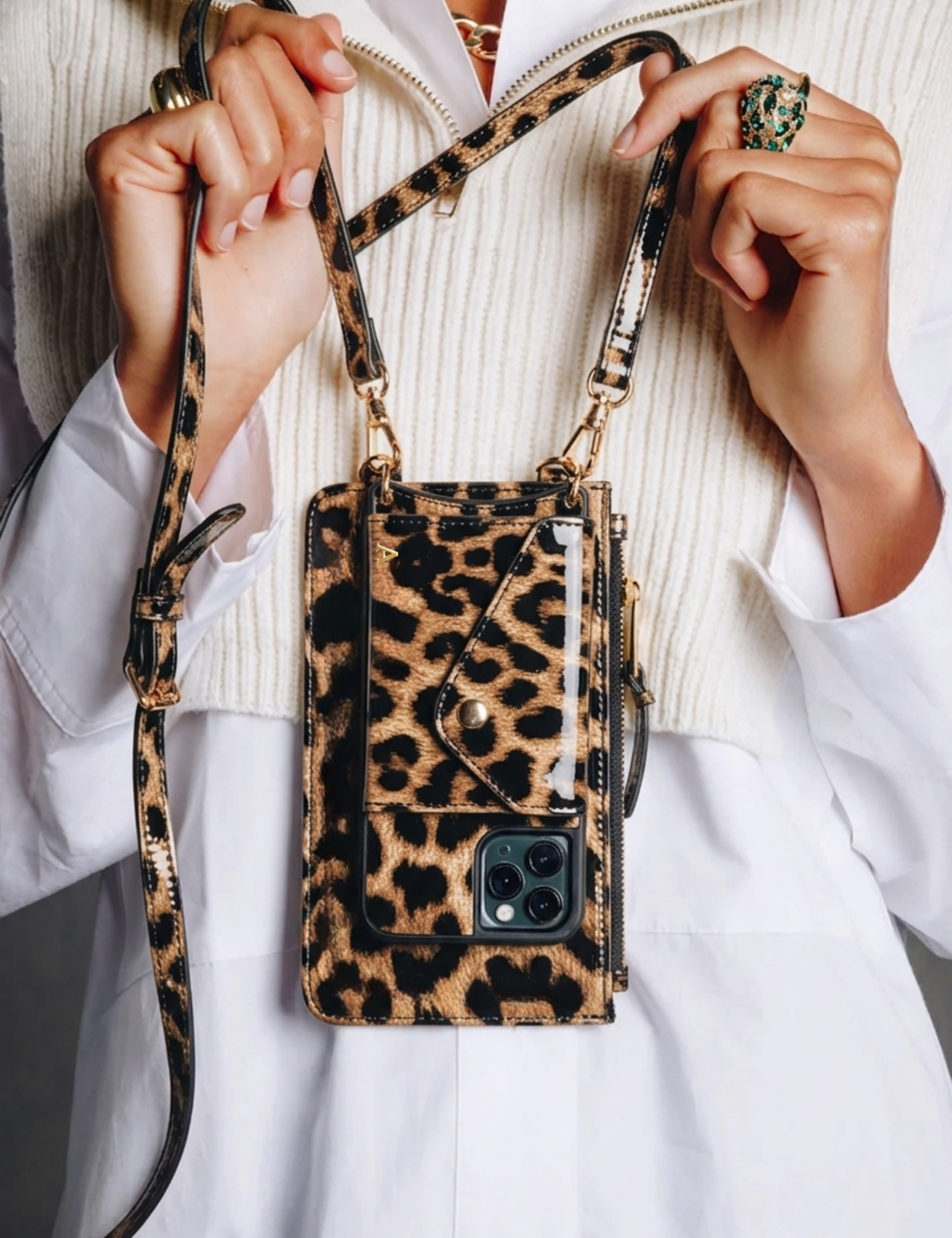 Hestia Crossbody iPhone Combo - Limited Edition Luxe Leopard - Crossbody Combo- My Armadura
