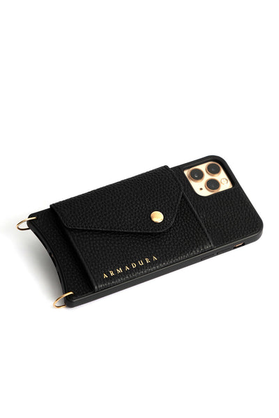 スマホアクセサリー CALEE LEATHER SMART PHONE CASE Armadura_Envelope_Black_2_c7b0