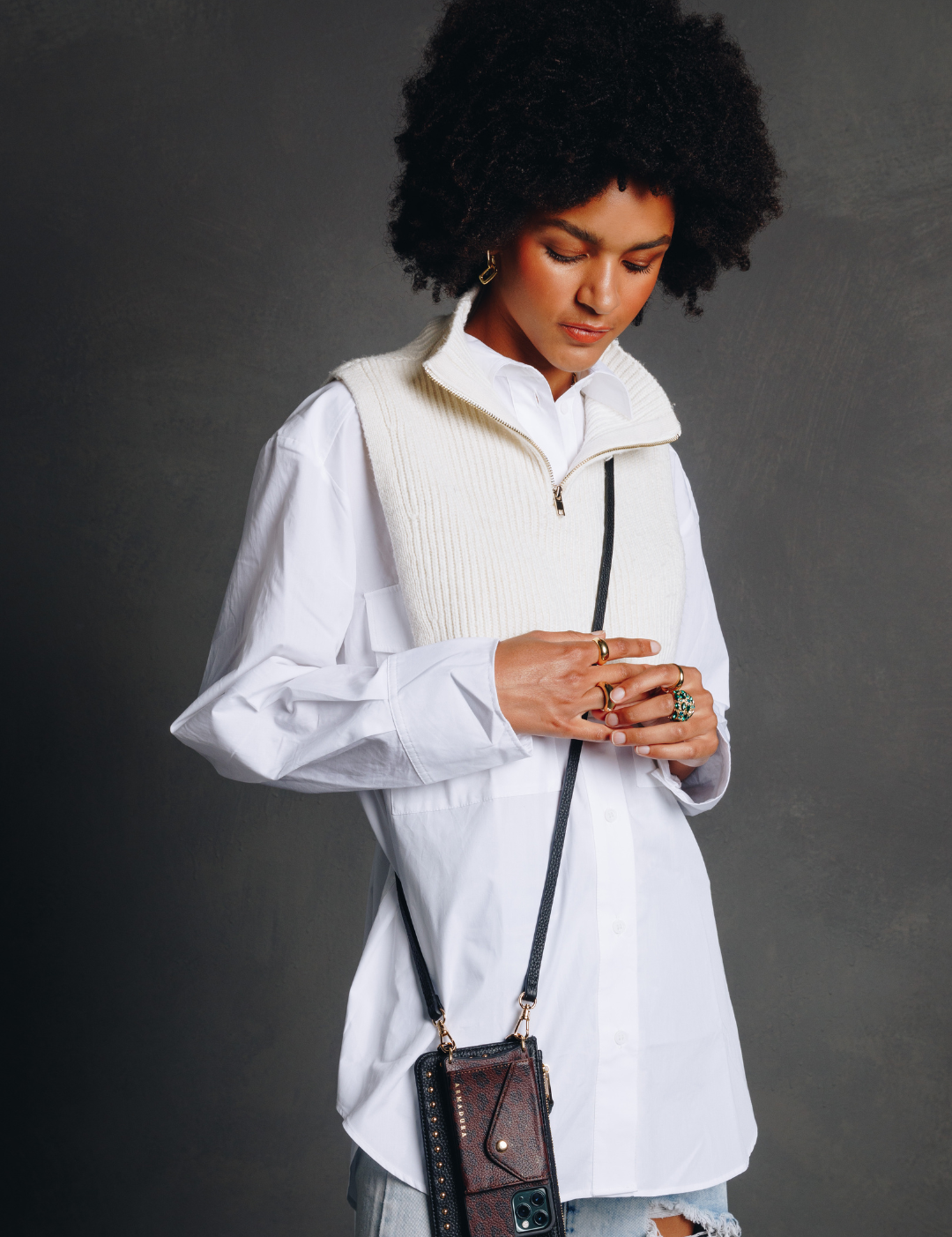 Hestia Crossbody Phone Strap - Black - Crossbody Strap- My Armadura
