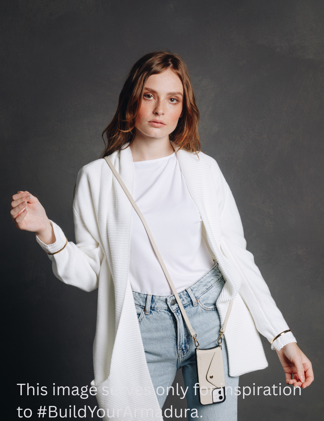 Hestia Crossbody Phone Strap - Crème - Crossbody Strap- My Armadura