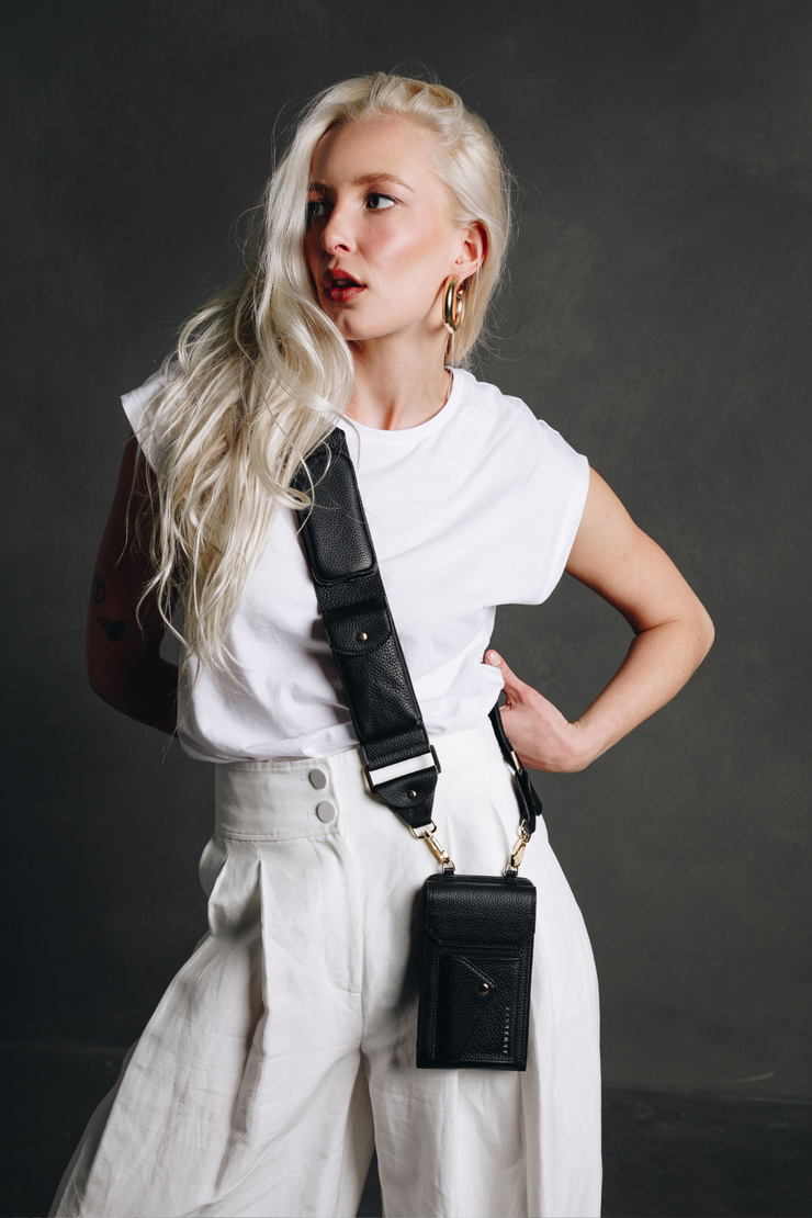 Athena Crossbody Phone Strap - Black - Crossbody Strap- My Armadura