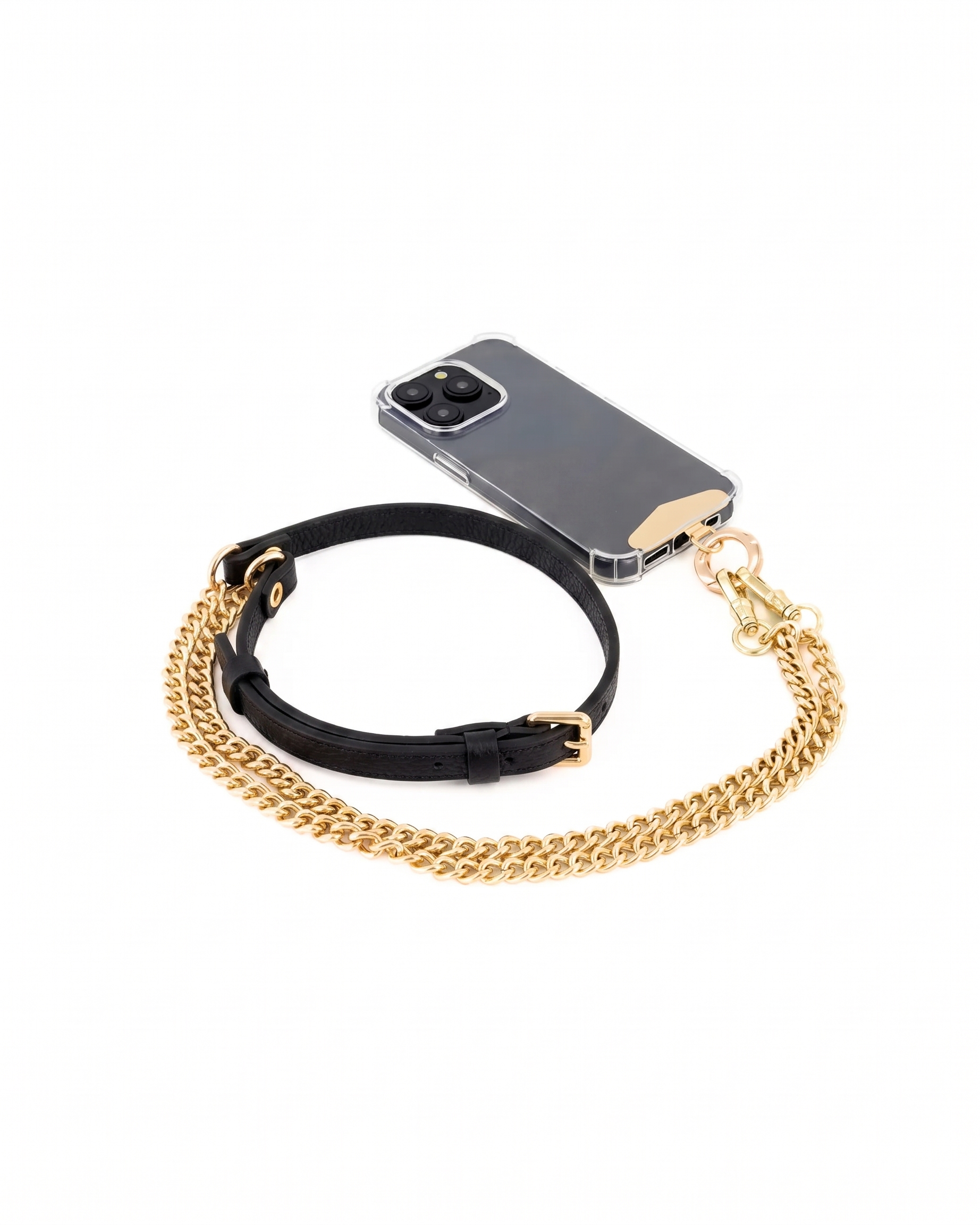 Maia Crossbody Phone Strap with Clip - Black - Crossbody Set- My Armadura