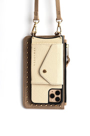 Hestia Crossbody iPhone Combo - Crème on Taupe - Crossbody Combo- My Armadura